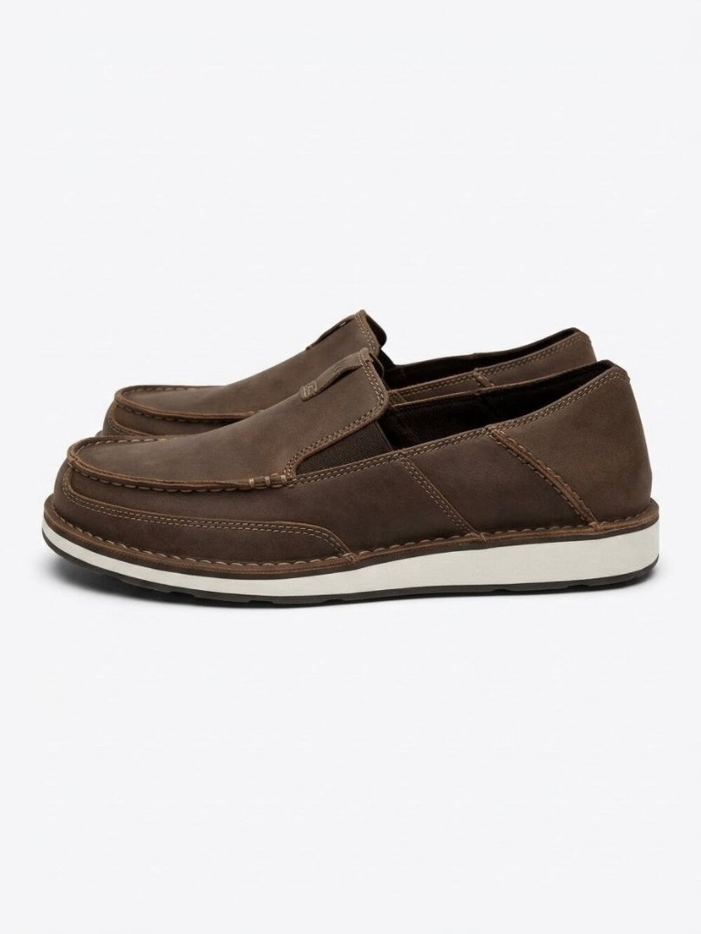 Ariat Men Cruiser Slip On Shoes Size 12 D Brown Bomber Leather Loafers 10023210